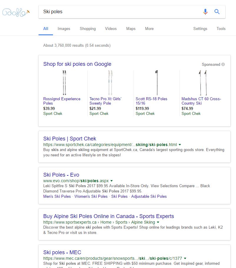 Googles New Boxed Product Search Results