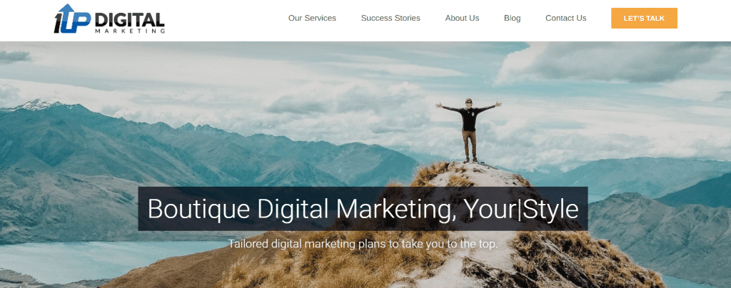 1UP Digital Marketing Home Page