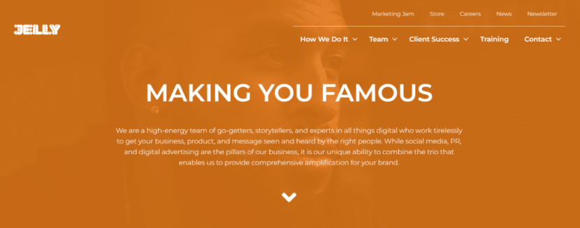 Jelly Marketing Home Page